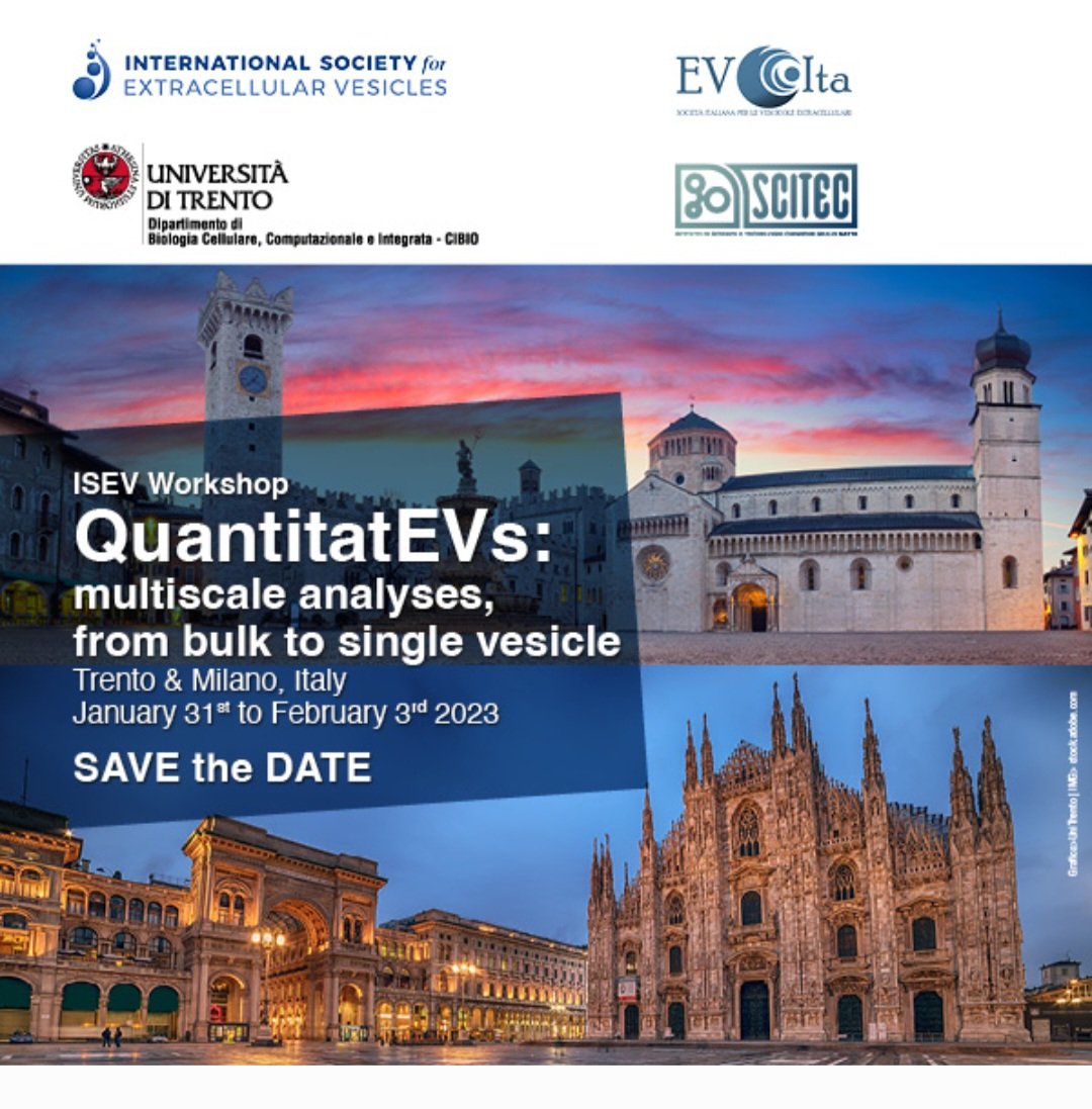 Only 1 week left to register for the #QuantitatEVs #Workshop on bulk and single #ExtracellularVesicle analysis . Apply here 👉👉👉 isev.org/quantitatevs
@IsevOrg @IsevComms @EVItaSociety