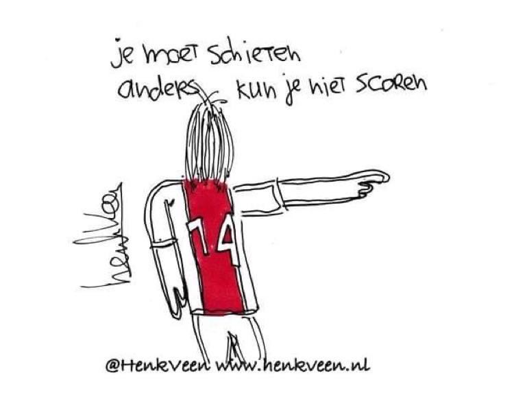 #WIN deze #AJAX #tekening ✍️ en #voorspel #AJApsv
#VOLG ons #BEIDE
en #RETWEET
<a href="/AjaxFanzoneNL/">AjaxFanzone.NL</a> 

henkveen.com 

Je moet schieten
Anders kun je niet scoren