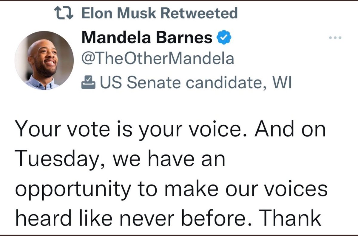 mmpadellan's tweet photo. WHOA Elon Musk, aka Valerie Bertinelli, follows me on Twitter!

And he/she supports @TheOtherMandela! 

What an honor. 😏🏆 https://t.co/fKsw196LDS
