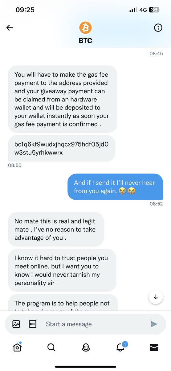 ChristoleRoux16's tweet photo. @biitcoin0637 how can we allow that this person promise us we won something and then pay them for our winnings and then just be gone with it. 😭😭😭😭. Don’t this person understand how hard life is in South Africa.😡😡 https://t.co/v7AscUJB2C