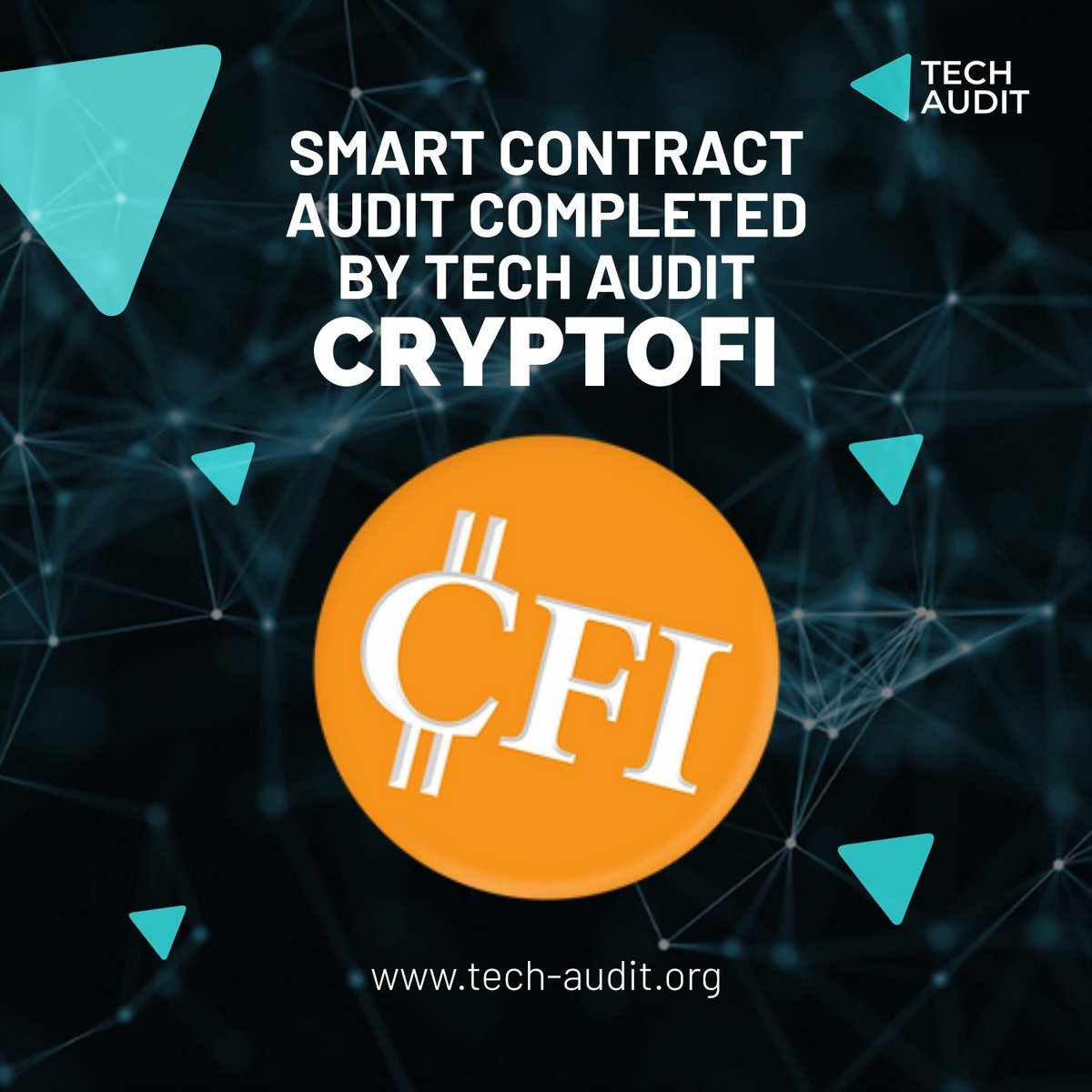 Hey there dear community members! CRYPTOFI (<a href="/Cryptofi_Info/">CryptoFi Official</a>) is audited and listed, check the report by link below

Projects website 🌐:
cryptofi.info

Audit link:
github.com/Tech-Audit/Sma…

More info:
tech-audit.org

#SmartContract #BSC #Audit