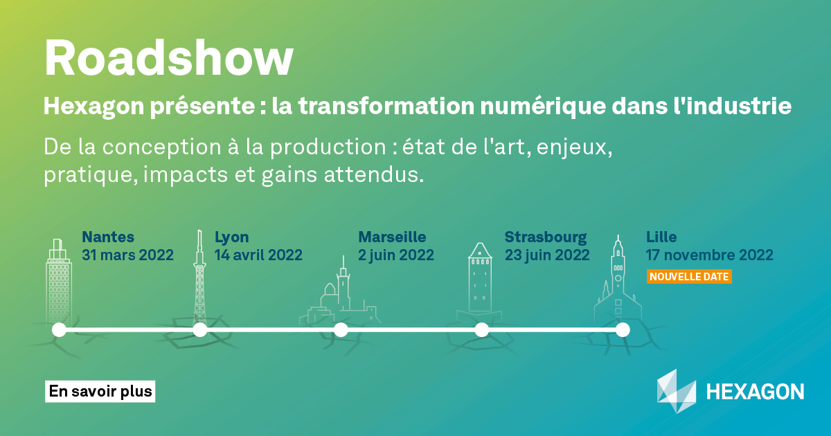 MSCSoftware_Fr's tweet image. Comment la convergence des mondes physique et numérique dans des jumeaux numériques tout au long du cycle de vie permet d&apos;optimiser la conception du produit et les processus de fabrication ? Hexagon Roadshow le 17 nov à Lille 👉 hxgn.biz/3KLBpdh