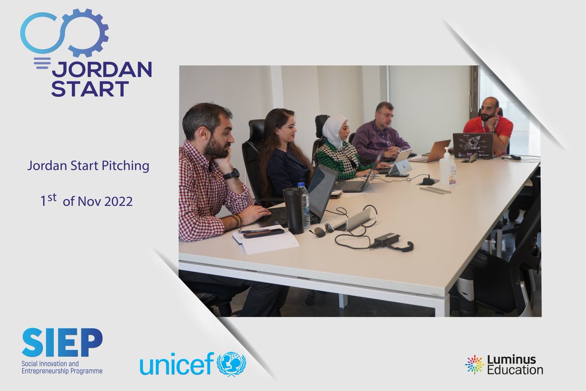 JordanStart1's tweet photo. Part of Committee meeting of the "Social Innovation and Entrepreneurship Program",held on Tuesday 1/11/2022 at Jordan Start, where the applicants have pitched their ideas to the Jury and 6 Projects were selected to join the program.
Congratulations and best wishes!
@UNICEFJordan https://t.co/s3CgVQvdru