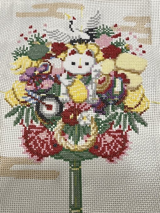 癒しのクロスステッチタイム☕️ 