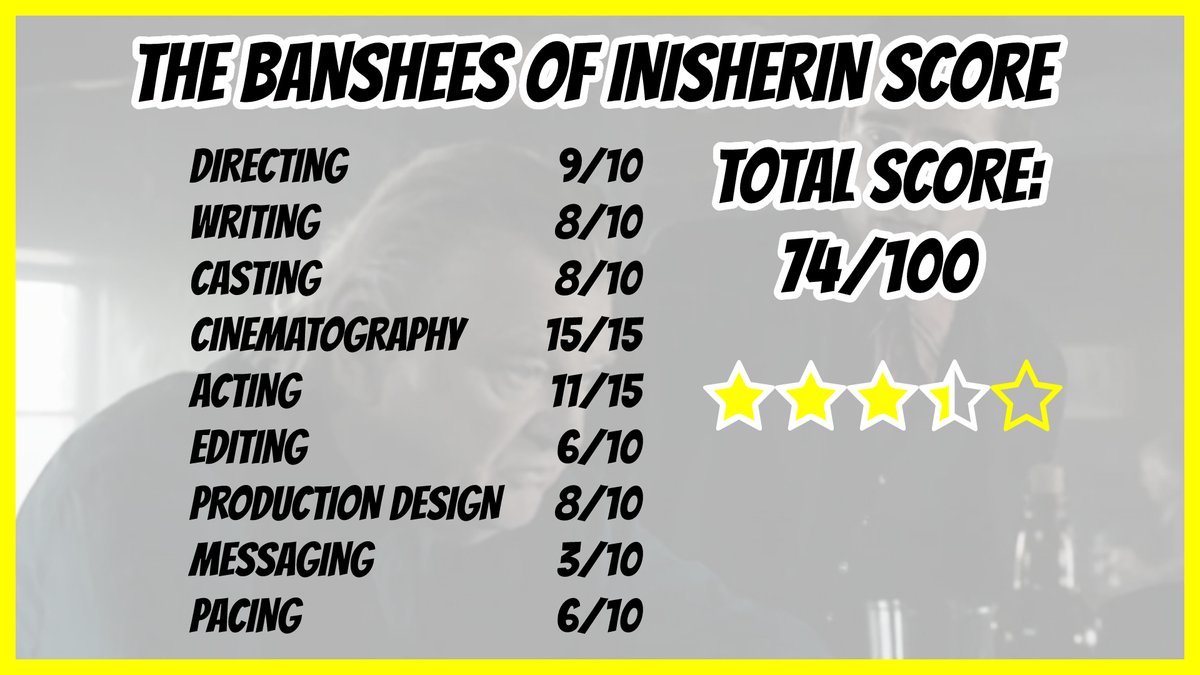 dragonmovieguy's tweet photo. My #Score for #TheBansheesOfInishirin the #ColinFarrell #BrendanGleeson #film about #friends becoming #exfriends, #breakingup, the end of #friendship on #IrishIsland of #Inisherin.
The #BlackComedy #Drama is from #Director #MartinMcDonagh. #KerryCondon #BarryKeoghan also star. https://t.co/oHQ0yL31Be