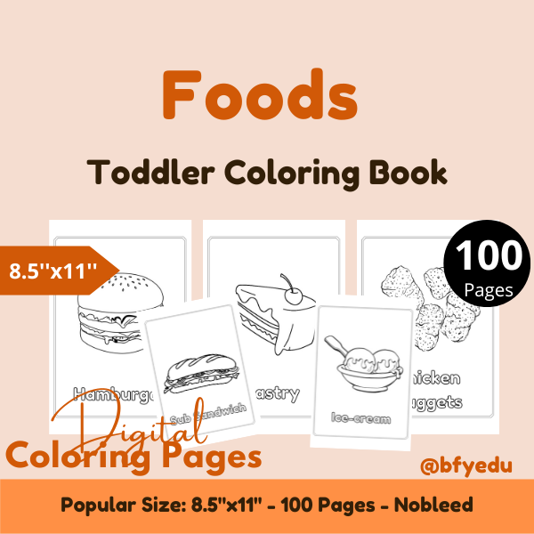 bfyeducation's tweet photo. Foods* Toddler Coloring Book 8.5x11 100 pages* Commercial Use
#digitalbfy #kdpinteriors #kdpcovers #kdpcoloringpages #kdptemplates #canvatemplates #subjects #sport #foods #drinks #clothes https://t.co/HASo470bRy