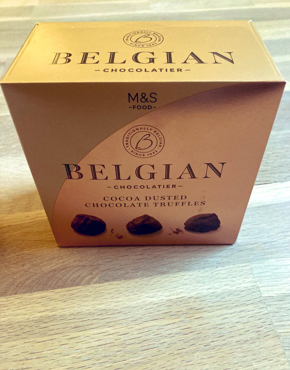 I’m going to allow myself to tweet about chocolate! It’s such a big part of my life 🤣. These Belgian truffles from <a href="/marksandspencer/">M&S</a> are amazing! Cocoa responsibly sourced - no mention of the palm oil though? #chocaholic