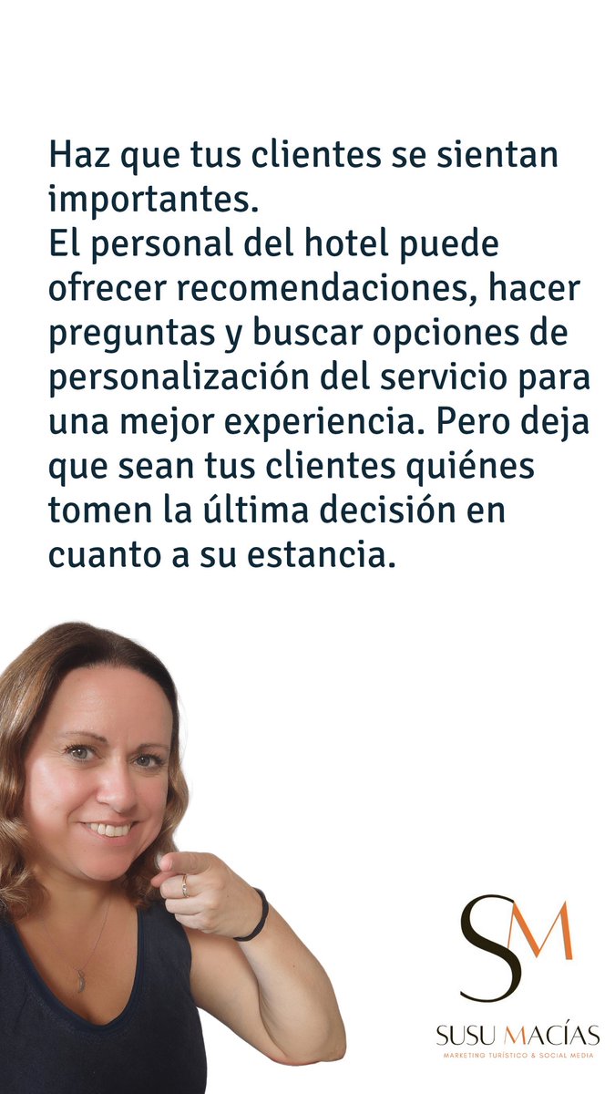 sumago77's tweet photo. Cuida a tu cliente y él te traerá a más clientes
#clientes #experiencias #personalizar #hotelrevenue #revenuemanagement #marketinghotelero #hotelmarketing #sectorhotelero #Hoteles #cuidaatucliente https://t.co/l4YYRYkIOV