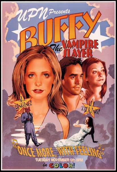whedonesque's tweet photo. The Buffy musical ‘Once More, With Feeling’ aired 21 years ago today https://t.co/VUP2XwwAQK