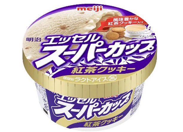 明治エッセルスーパーカップより。コクのある紅茶クッキーが再発売♪