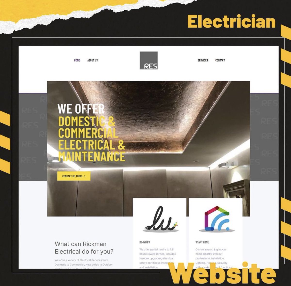 creativelocker3's tweet photo. Electrician website we completed. Need a website for your company/business/service, get in touch for the best quote. https://t.co/SVOuPfymtX https://t.co/39sXhuyNpW