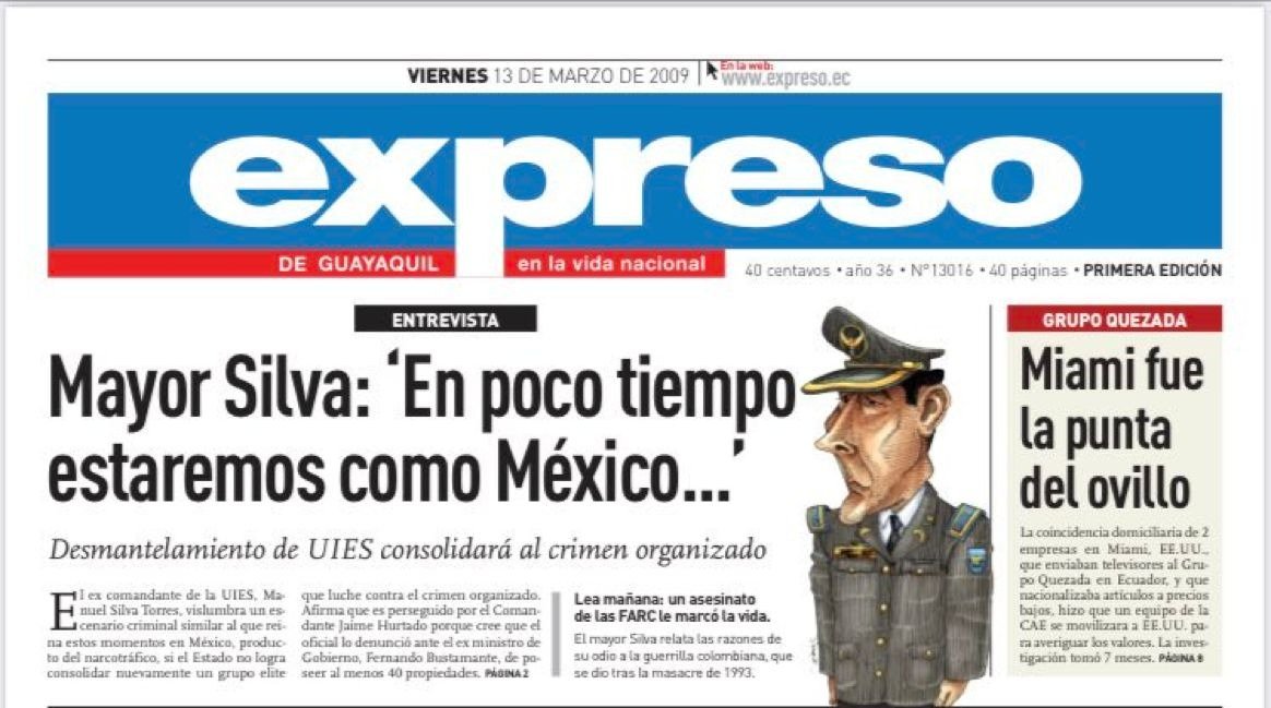 EcuadorPlay's tweet photo. 👇 "En poco tiempo estaremos como en México", esto dijo el Mayor Manuel Silva Torres, ex jefe de la Unidad de Investigaciones Especiales (UIES) en 2009. El mismo año en el que Rafael Correa se reunía con el NARCOTRAFICANTE, Leandro Norero, alias "El Patrón". https://t.co/LR03xphgli