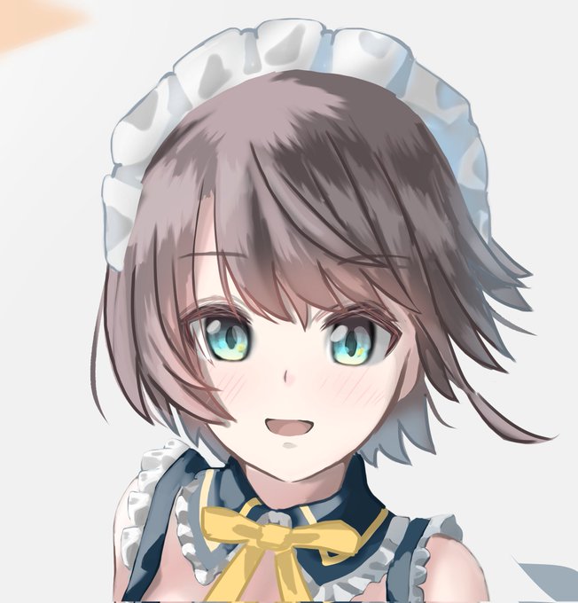 WIP普段髪を塗るときは暗くしがちだけど明るくまとめるのも良いな……これからが良いところだけど続きは次の休みに 