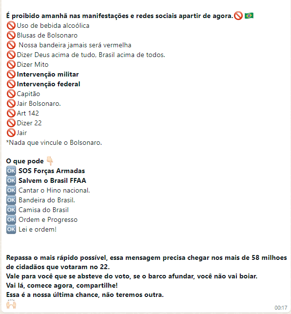 URGENTE, por favor, Repassem, Retwite para todos os 58 milhões de Patriotas, saberem das ultimas noticias das manifestações!