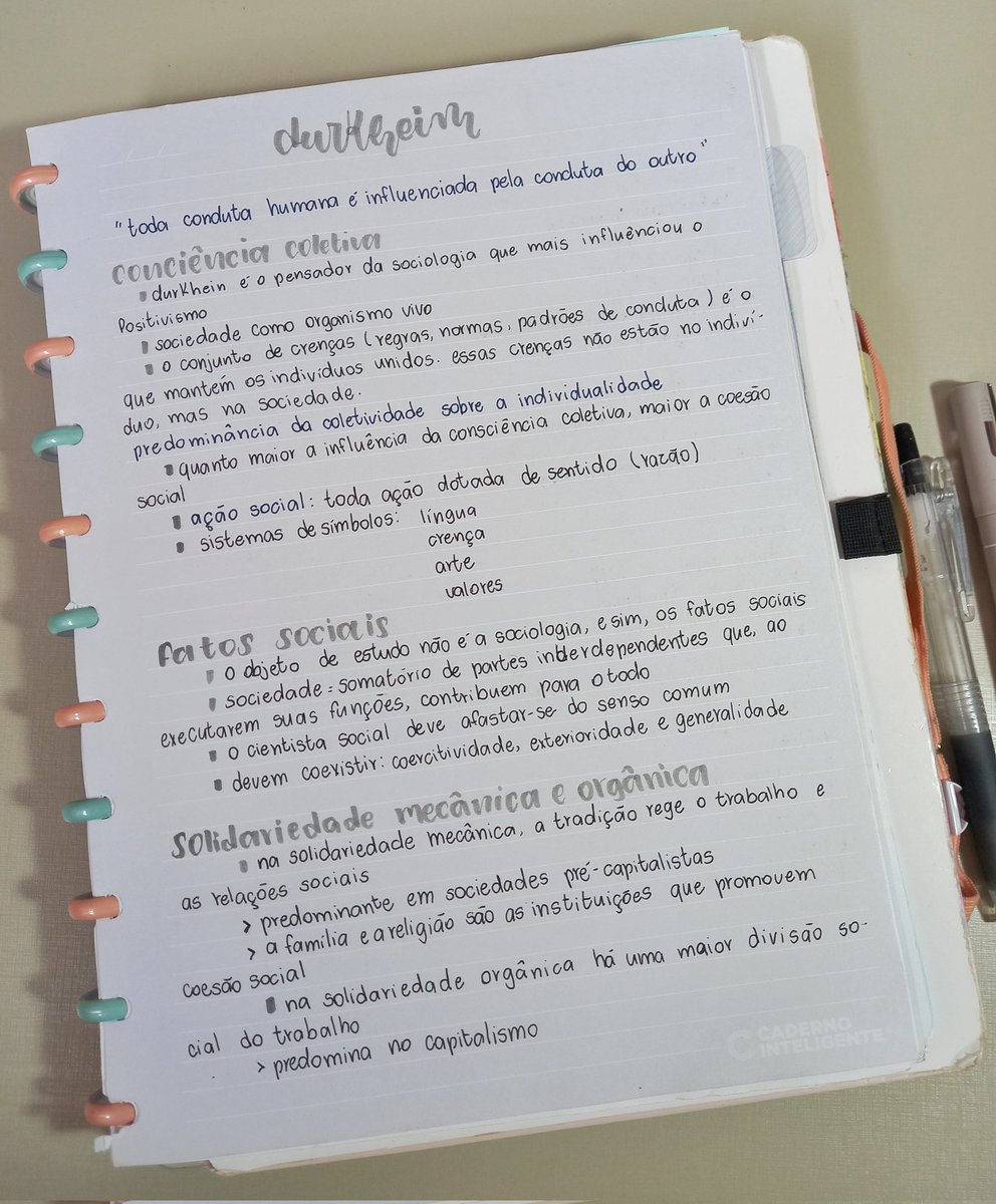 larinhastudy_'s tweet image. .             📖resumo ENEM📖
.            DURKHEIM sociologia