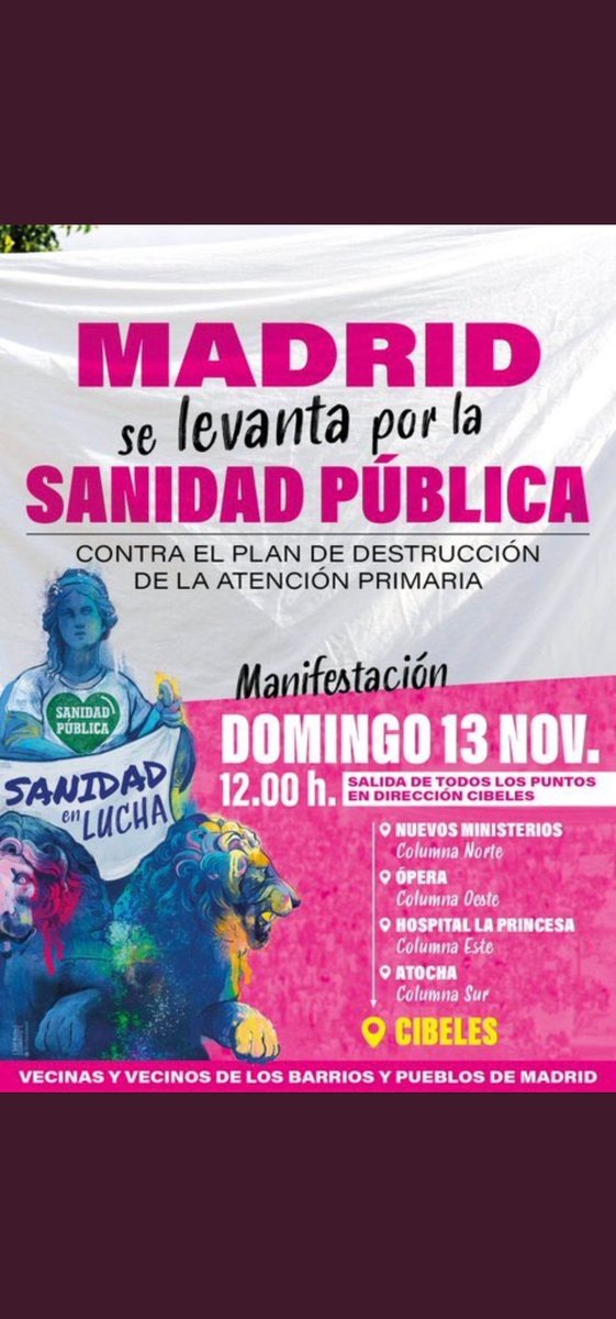 Blanca_0998's tweet photo. DOMINGO QUE VIENE, POR LA SANIDAD PÚBLICA https://t.co/q2ElvnodTL