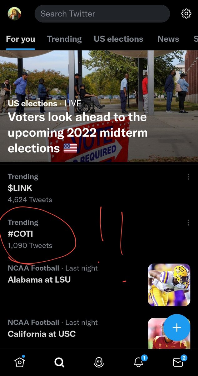 WhalinCasey's tweet photo. #COTI fam! We're trending on Twitter! Keep the hashtags flowing today this is amazing. #cryptocurrecy $COTI $ADA $DJED https://t.co/n2Eth9gInF