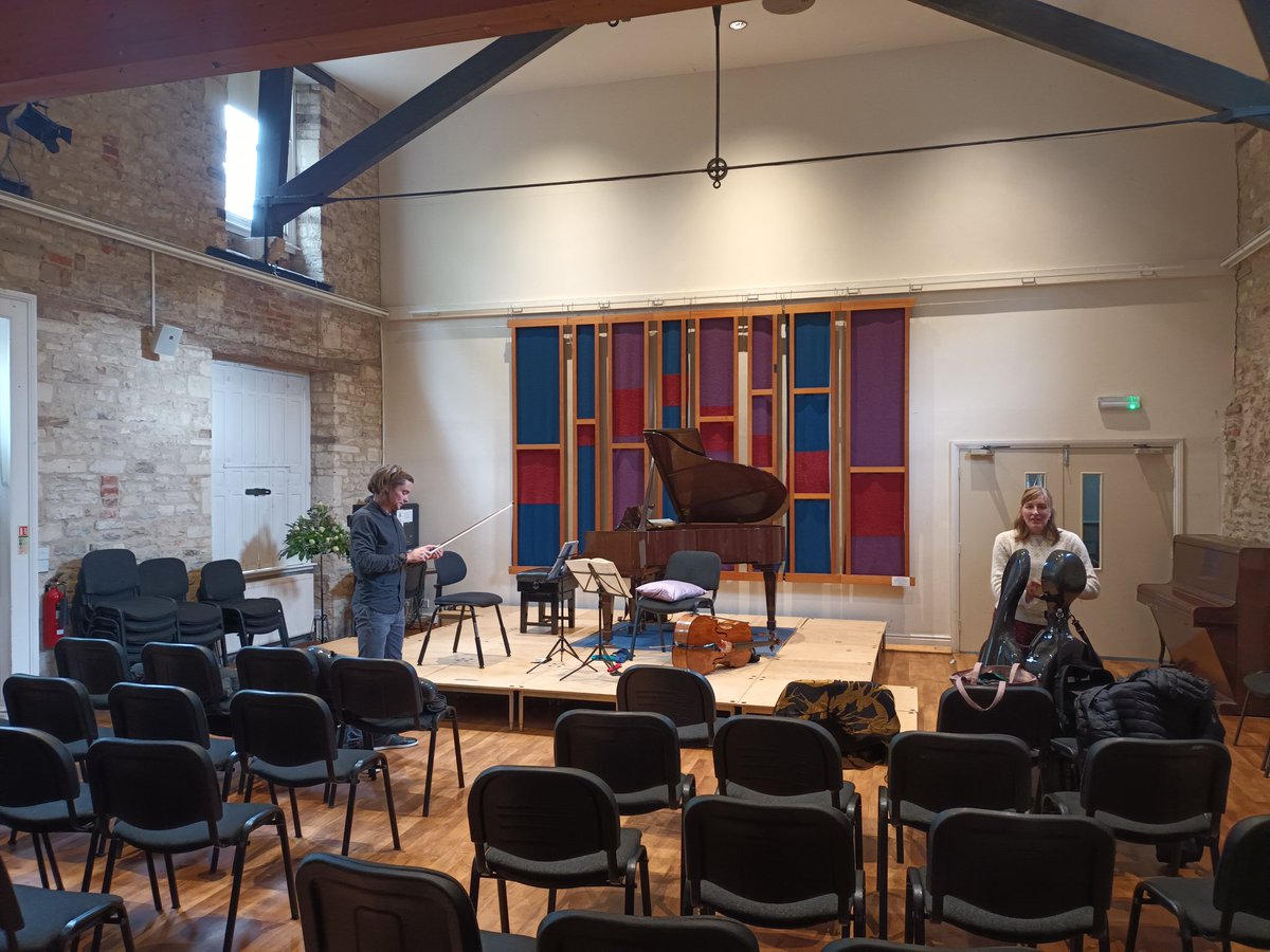 The stage is set! Our first concert with Ben and Cara in 10 minutes. #Beethoven G major, #Fauré and #Schubert E flat. @bghancox @danieltongpiano