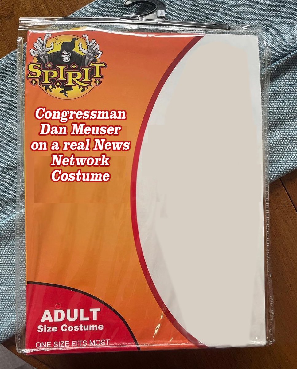 TheGood28462164's tweet photo. Pennsylvania Congressman Dan Meuser Spirit Halloween costume. #danmeuser https://t.co/13qvWnlYC7