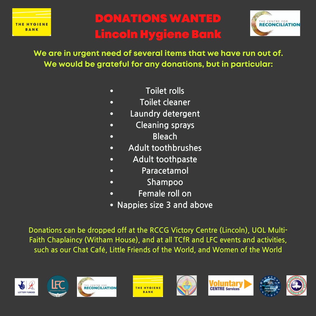 TCfReconcile's tweet photo. Please share this post, and join us on Saturday the 12th to meet friends old & new, and help us combat loneliness and isolation.
Remember that all TCfR events are donation points for the Lincoln Hygiene Bank
#lincolnhygienebank #lincsconnect #chatcafe @lincsconnect @ymcalincs https://t.co/iHgvmVBOC6