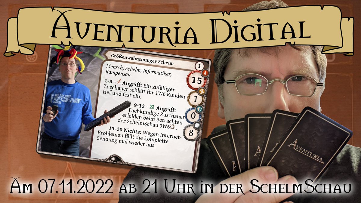 4helden1schelm's tweet photo. Aufgepasst, #Aventuria-Fans: Der Schelm versucht morgen Abend das beste Spiel der Welt™ auf dem Computer umzusetzen! Natürlich wird er scheitern - aber auf unterhaltsame Weise!
https://t.co/EssFZobCCN
https://t.co/I0cRiWG5as https://t.co/GpPwN2bp1C