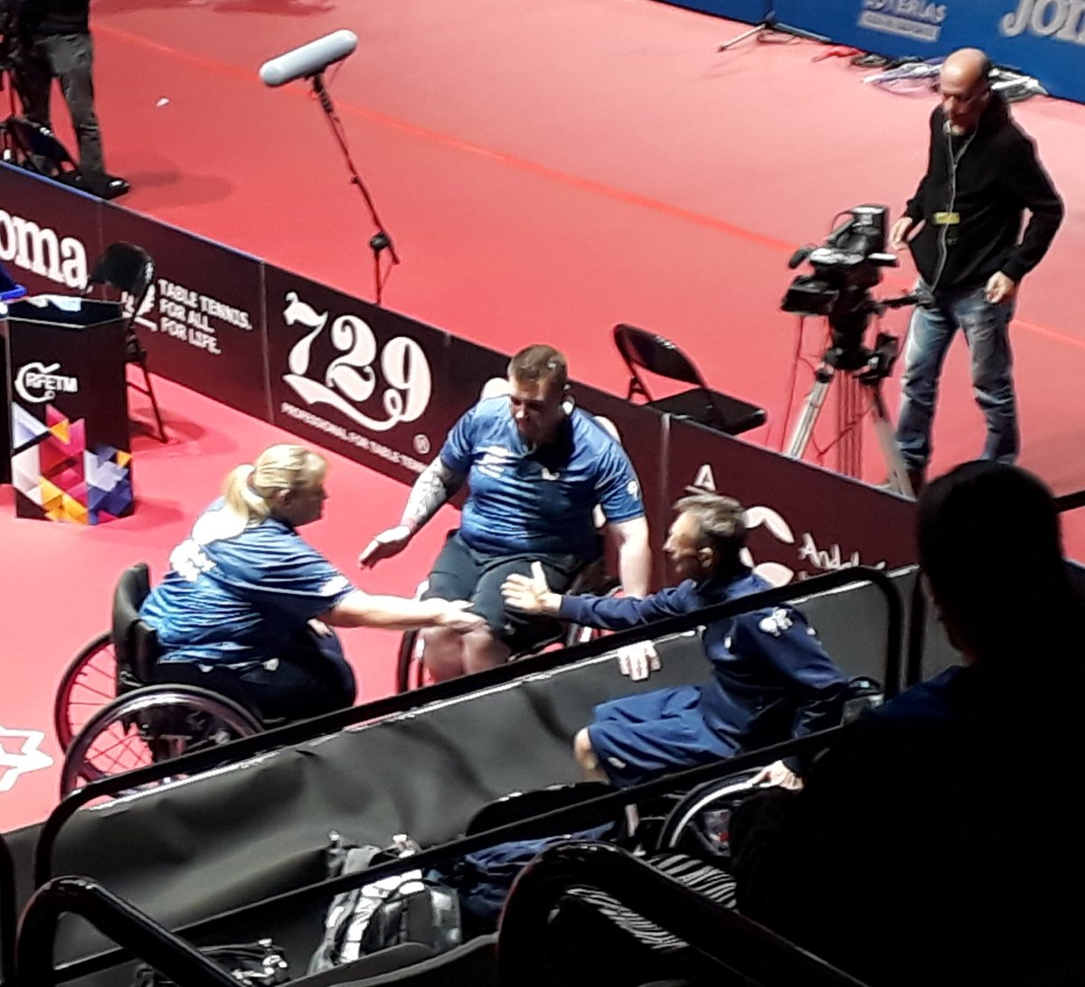 BritishParaTT's tweet photo. 3-1 win for @jackhstt @SueBaileyMBE_tt v JPN &amp; they are through to QF tomorrow 
@andaluciawptt22 https://t.co/cwA7iMKRdX