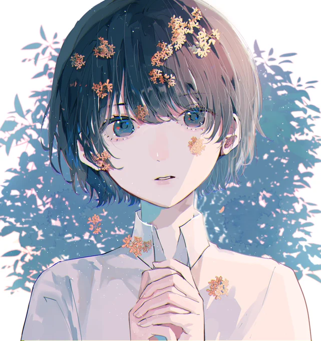 花と女の子 