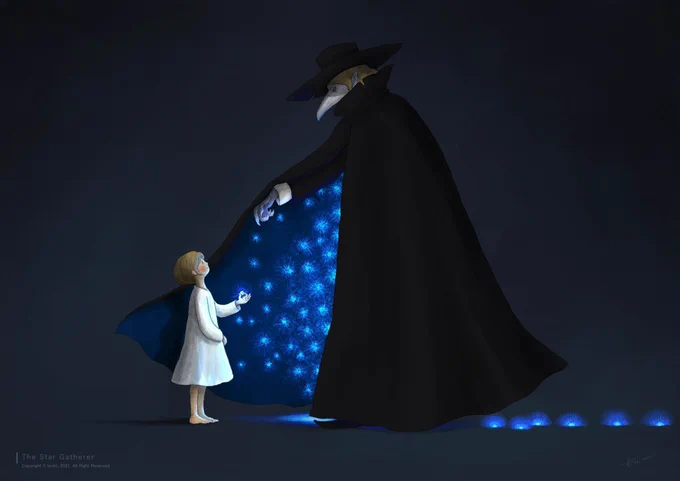 #クリエイターさんの夜っぽい作品が見たい夜や星の絵よく描いてます 