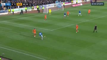 James Brown with the screamer of the year in the SPFL as St. Johnstone upset Rangers. 😳”