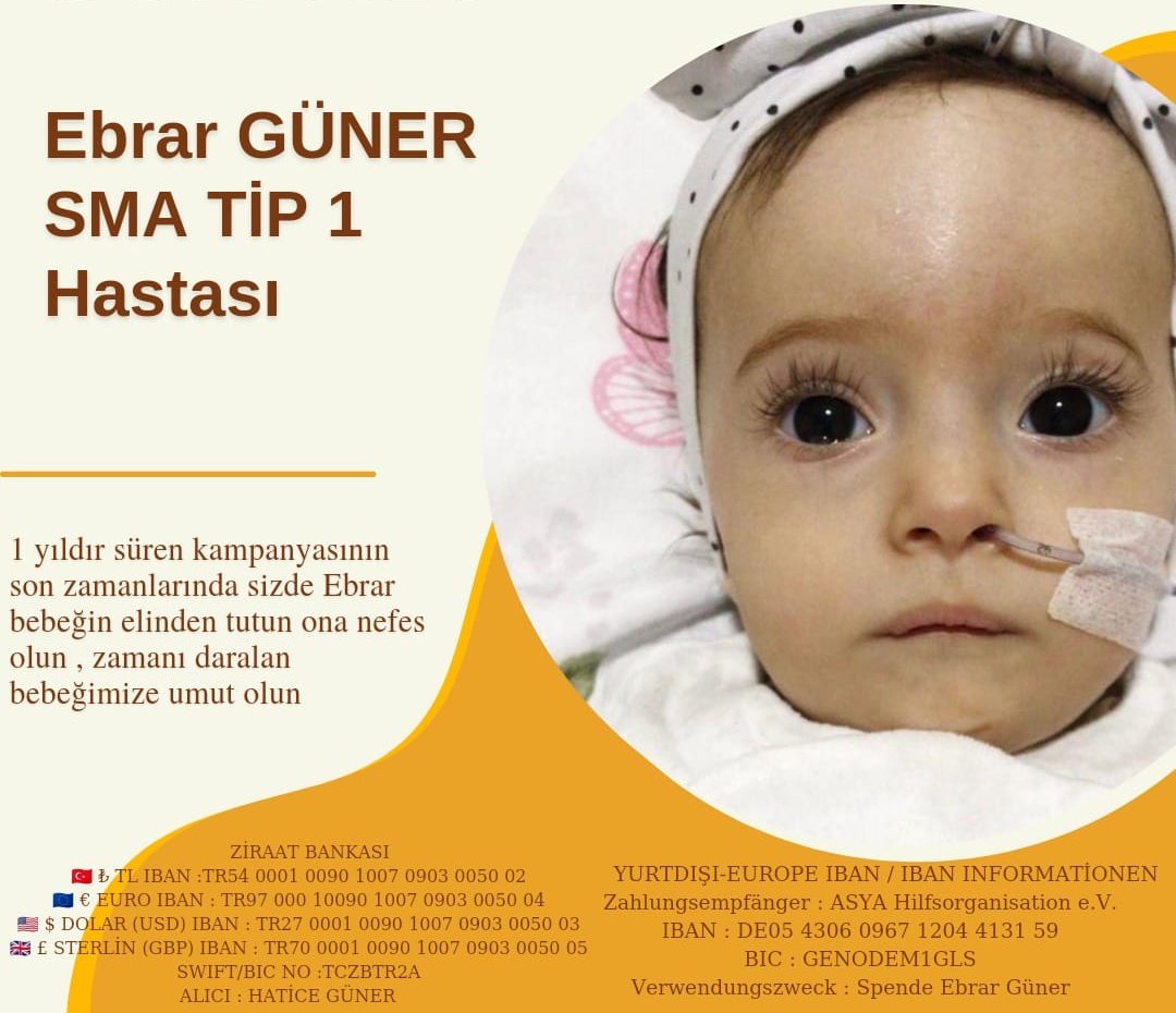 ebrara_nefes_ol's tweet photo. Ben yaşamak istiyorum biraz daha, daha bir hayli yaşamak. Makineler olmadan  rahatça nefes almak, koşup oynamak istiyorum. Sizler sesimi duydukça yaşama umudum artıyor. SMA değil biz kazanalım artık ‼️
#BeraberYaşatacağız https://t.co/KGbkllCAcK