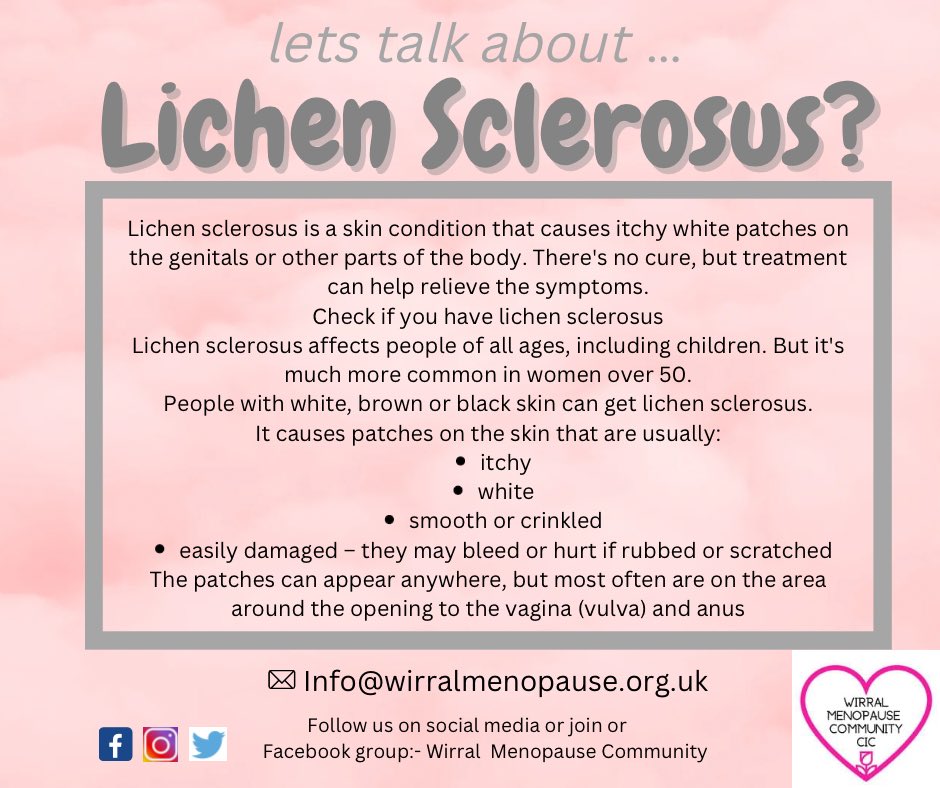 wirralmenopause's tweet photo. Vaginal Atrophy and Lichen Sclerosus isn’t discussed often and the more awareness the better!

This video is great for awareness thanks to Embarrassing Bodies.
https://t.co/Qkqp9nRv7h

#lichensclerosus #menopause #menopausecommunity #wirralmenopause #wirralmenopausecommunity https://t.co/xkaEJFZTgs