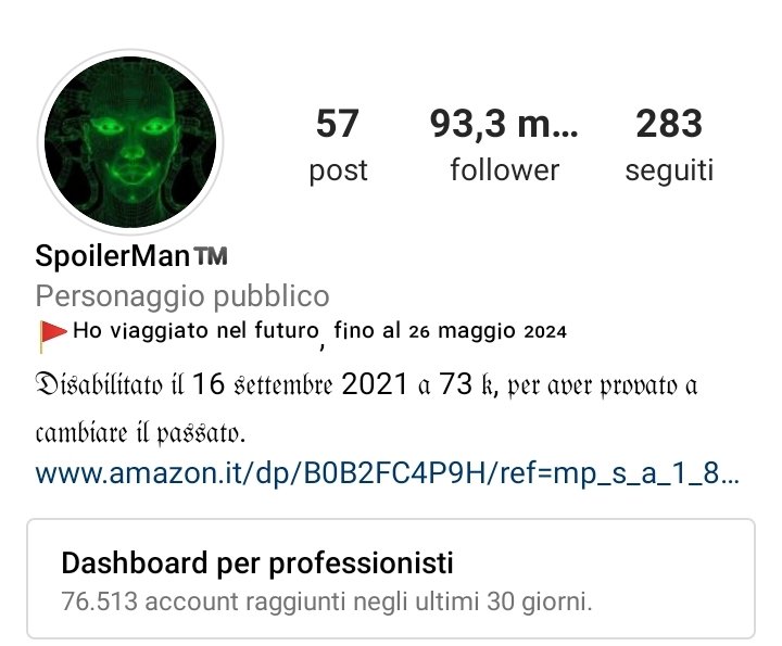 SpoilerManR's tweet photo. Mi giunge voce che stanno creando copie di SpoilerMan su diversi social.
Diffidate dalle imitazioni.
Di spoiler ne esiste uno😉
#spoilermanreturn
#scusatelospoiler https://t.co/wegIVgiTax
