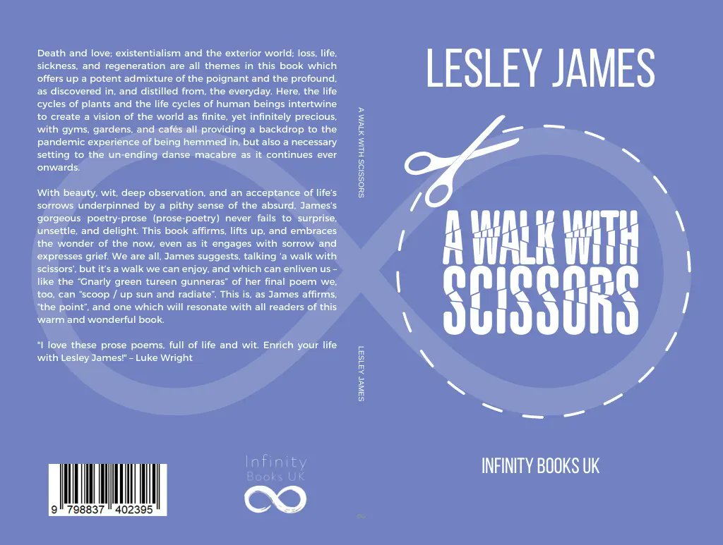 InfinityBooksUK's tweet photo. The night after a lot of sparklers comes this additional one: it's the cover of #AWalkWithScissors by @FeetPetite! π
We're delighted to be publishing this beauty very soon.
#CoverReveal #SmallPress #IndiePublisher https://t.co/pMh8Yu9M2E