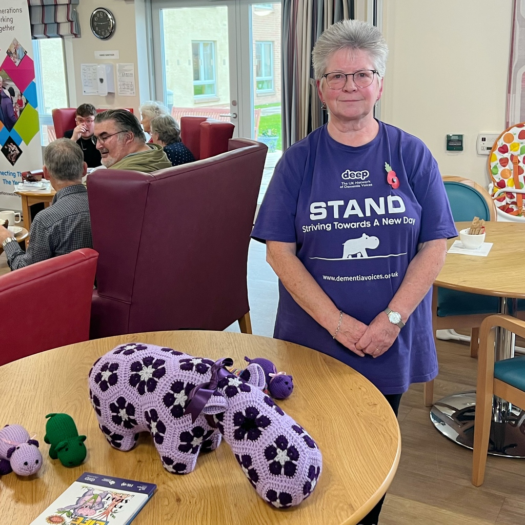 FifeHSCP's tweet photo. Don't forget to tune in today to watch songs of praise, 12.25pm on BBC one to learn more about Stand and the amazing, knitted hippos. 

#BBC1 #Stand #Dementia #DementiaFriendly #DementiaSupport #fhscp #lovefife #lovekirkcaldy https://t.co/yVXC4O7O29