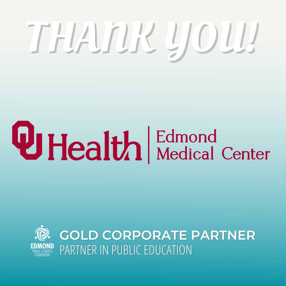 EdmondPSF's tweet photo. Thank you, @EdmondMedical, for renewing as a Gold Corporate Partner! Your support will impact @EdmondSchools students through programming for mental health, art in schools and classroom support!

Learn how your business can become a corporate partner at https://t.co/CjU9x6fWYr https://t.co/kg4H4MCWOm