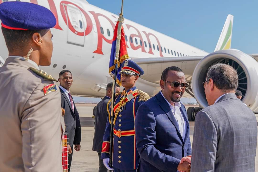 Prime Minister Abiy Ahmed and his delegation arrived in Sharm el-Sheikh, Egypt, to attend the United Nations Conference on Climate Change.

#PMOEthiopia
