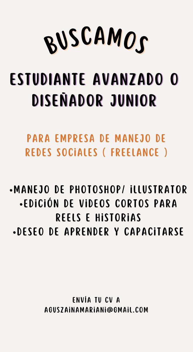 sagitariomaz's tweet photo. #busquedalaboral 
Me ayudan a difundir ? 🙏🏻 https://t.co/zrUvbgZ9Fm