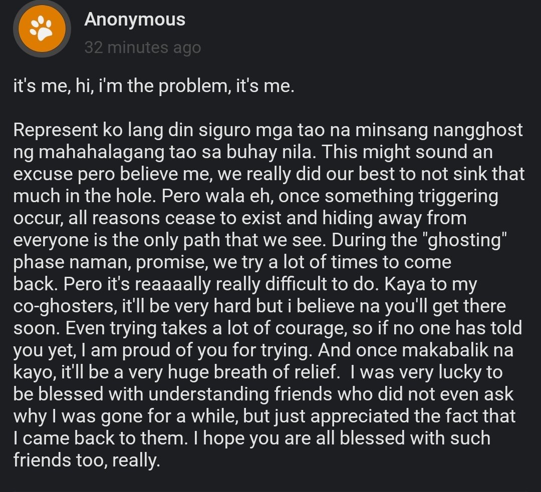spicydokyeom's tweet photo. isolation is addicting talaga, like being alone is so much easier to be with other people kasi talaga pero it's lonely– one heartbreaking realization that dawned on me is that, i will never be invited in my friends' wedding kasi three years na akong walang paramdam sa kanila https://t.co/RiiqIjj5fr