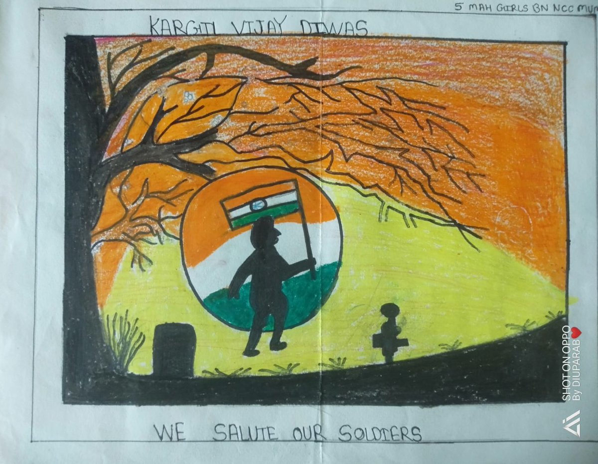 NccKmc's tweet photo. Twenty years ago our brave soldiers drove away the Pakistani infiltrators from the Indian Land. Many sacrificed their lives for the Motherland. That day is Kargil Victory Day. On this day poster competition was held by NCC cadets in KMC college Khopoli.
#kargilvijaydivas #ncccdt https://t.co/cQDqpZEX9B