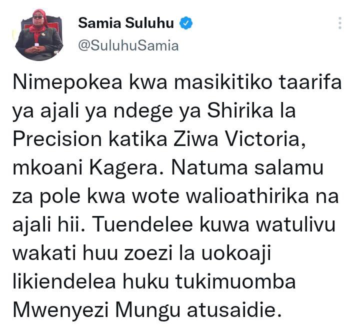 ccm_tanzania's tweet photo. Salaam za pole toka kwa Mwenyekiti wa CCM na Rais wa Jamhuri ya Muungano wa Tanzania Ndugu @SuluhuSamia . https://t.co/Wf7Cuip3b4