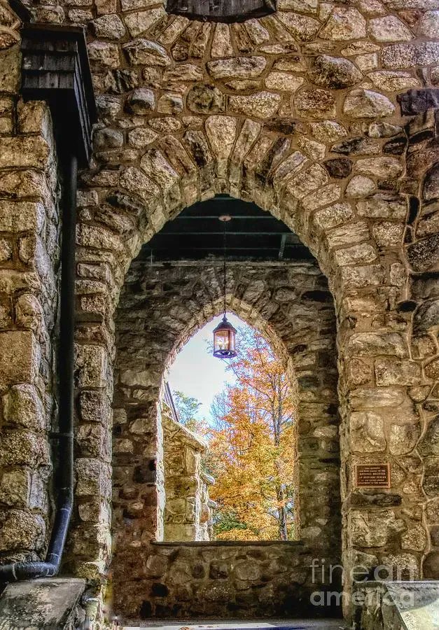 buff.ly/3W96mhM  #BuyIntoArt #CatskillMountains #arches #church #stone #ShawangunkRidge #historic #autumn