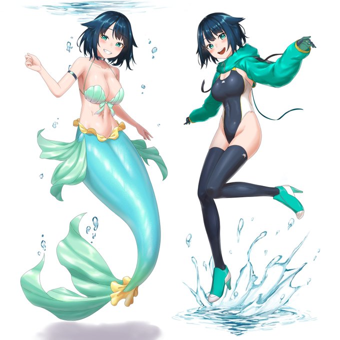 ナナちゃんの色確認に過去絵見返してたけどやっぱりこの絵いいよなあ
右下の水しぶきとかすごいきれい… 