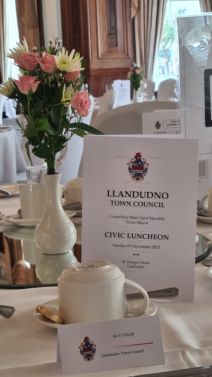 Wedgwood Suites looking fantastic for today's Civic Luncheon #LlandudnoTownCouncil #Llandudno #stgeorgeshotel #CivicSunday