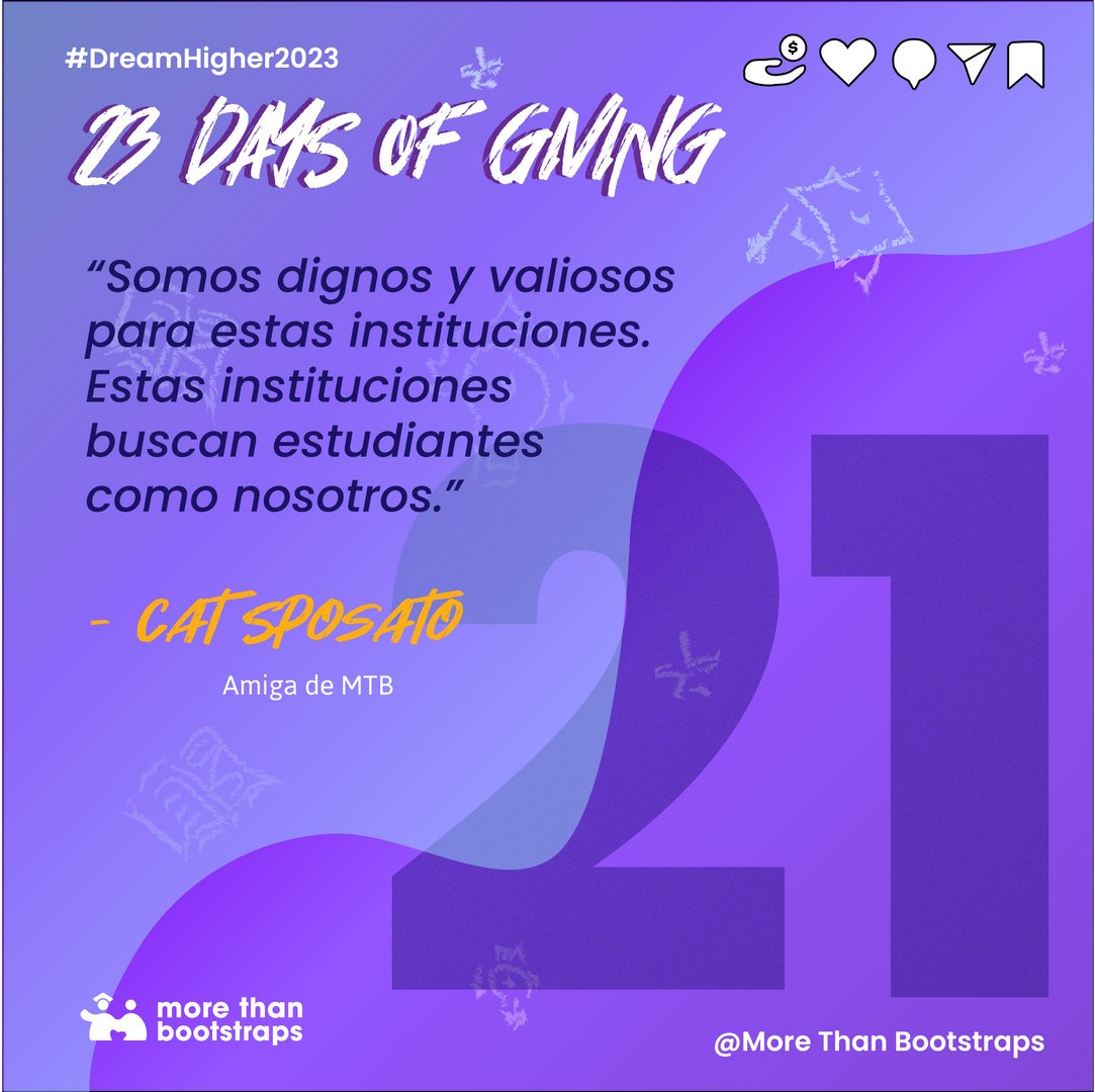 MBootstraps's tweet image. Help our students understand that they face challenges but that they have strength, resilience, and each other as they walk along the path to and in college!

Donate: bit.ly/MTBDonate23
Venmo: @morethanbootstraps

#CelebrateFirstGen #23daysofgiving  #dreamhigher2023