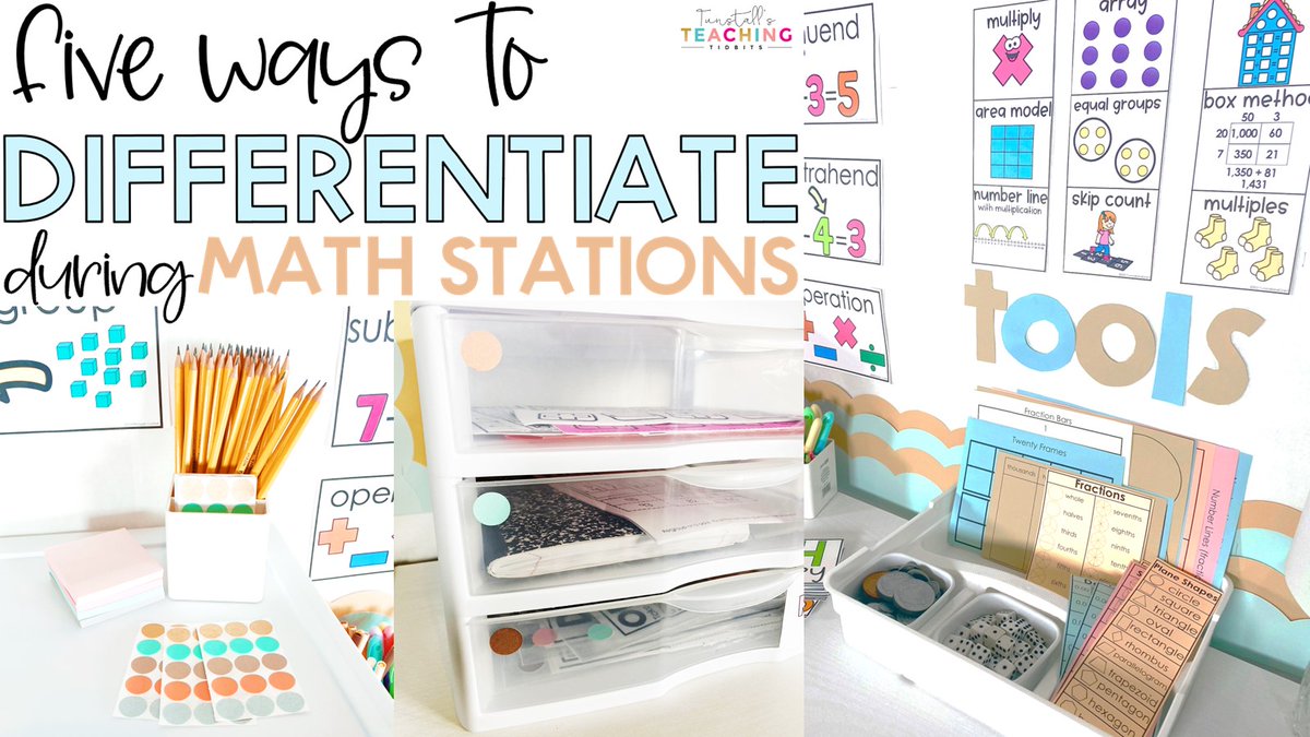 reagantunstall's tweet photo. New Post! Simple and sustainable ways to differentiate a math block. https://t.co/k1e0hjWWgh #elementarymathchat #mathteacher #guidedmath https://t.co/S00iaPvEA9