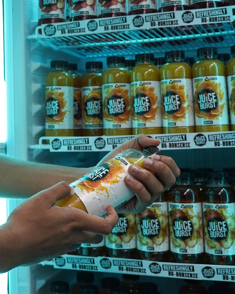 Grab yourself an ice cold #JUICEBURST whilst on the go 🚶‍♂️🍊