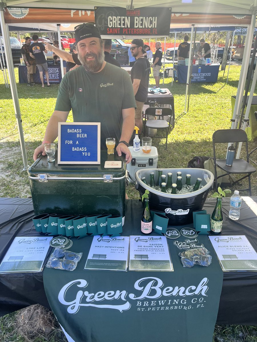 Green Bench (@greenbenchbrew) on Twitter photo We had a blast yesterday <a href="/TBBCo/">Tampa Bay Brewing Co</a>’s Badass Beer Festival. Thanks all@that came out to celebrate beer! We had a blast yesterday <a href="/TBBCo/">Tampa Bay Brewing Co</a>’s Badass Beer Festival. Thanks all@that came out to celebrate beer!