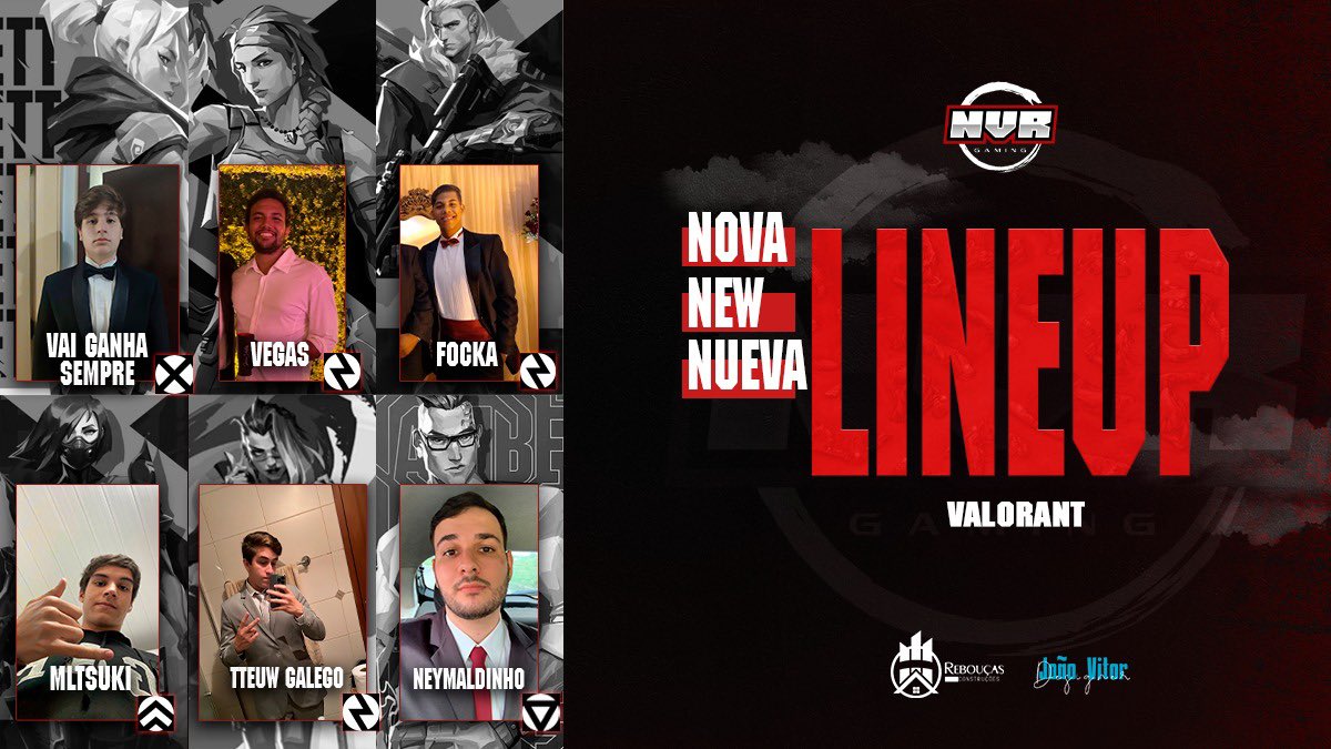 Line up nova de valorant!!! Ja estreiam hoje 15h na @empoligaoficial!!!