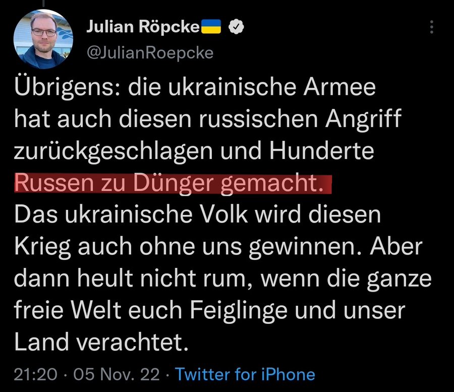 #Bild-#Roepke hat den Journalismus endgültig verlassen und ist auf #Stürmer-Niveau angelangt.