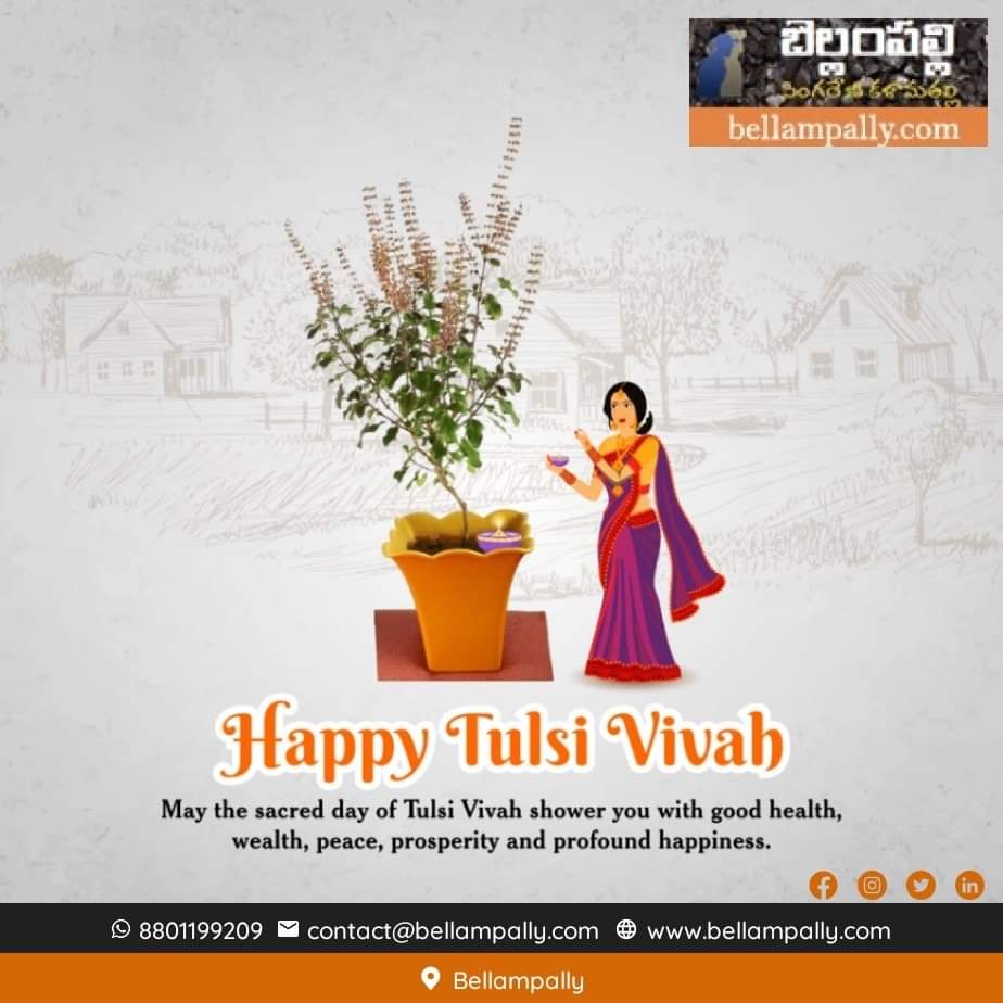 CityBellampally's tweet photo. May you find the life partner of your dreams, and may you unite with the person who is truly made for you. A very Happy Tulsi Vivah to you.
.
#tulasivivah2022 #tulasi #tulasikrishna #lordkrishna #bellampally #bellampalli #bellampally_info #bellampalli_portal #follow_us #like_us https://t.co/kFjQOPmnlP